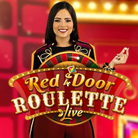 Red Door Roulette online game logo by Evolution on leoncasinoonline.pt